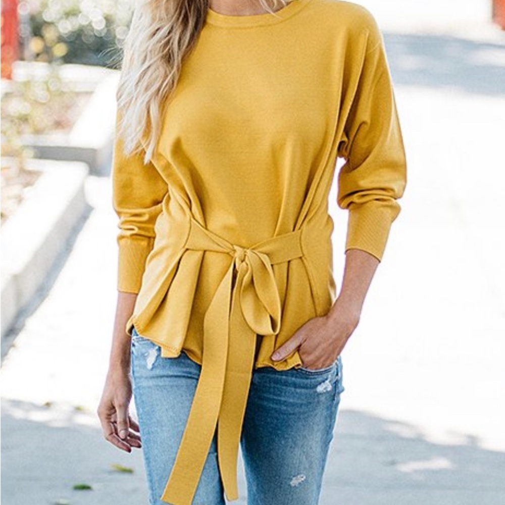 LIKE NEW Oversized Belted Sweater